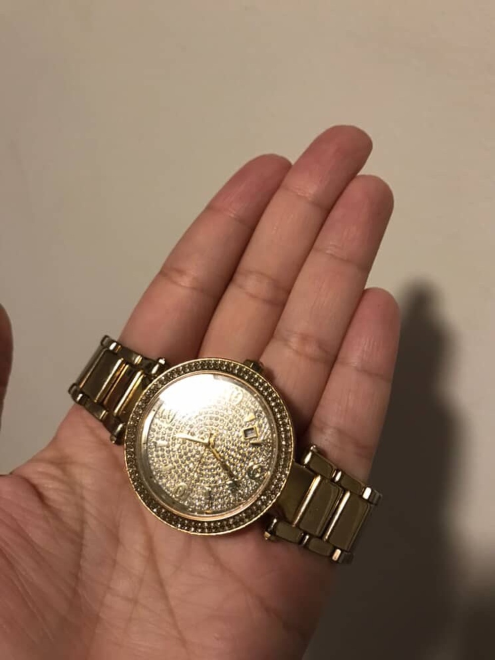 Michael Kors Gold-Tone Pavé Crystal Dial & Bezel Watch with Date Window - Picture 3 of 8
